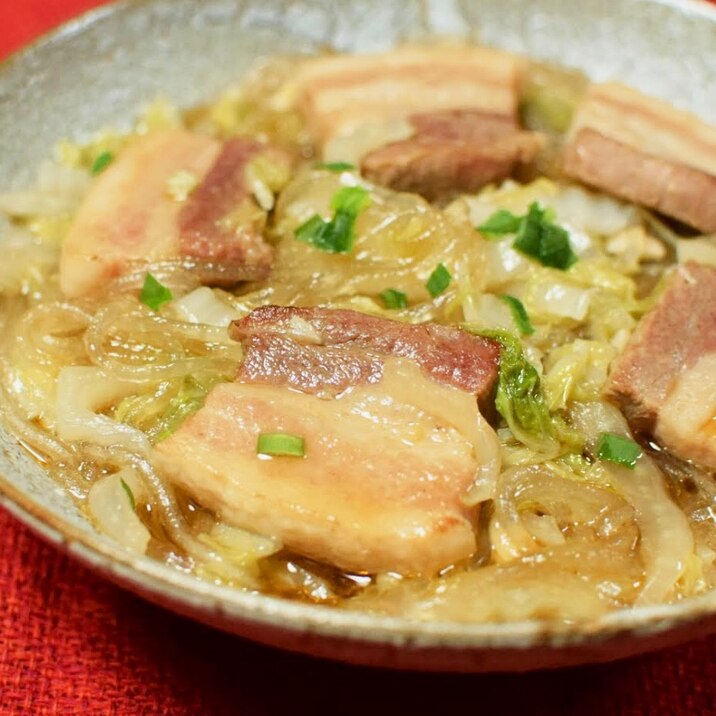 本格中華！豚肉と白菜の春雨煮込み＊猪肉白菜炖粉条